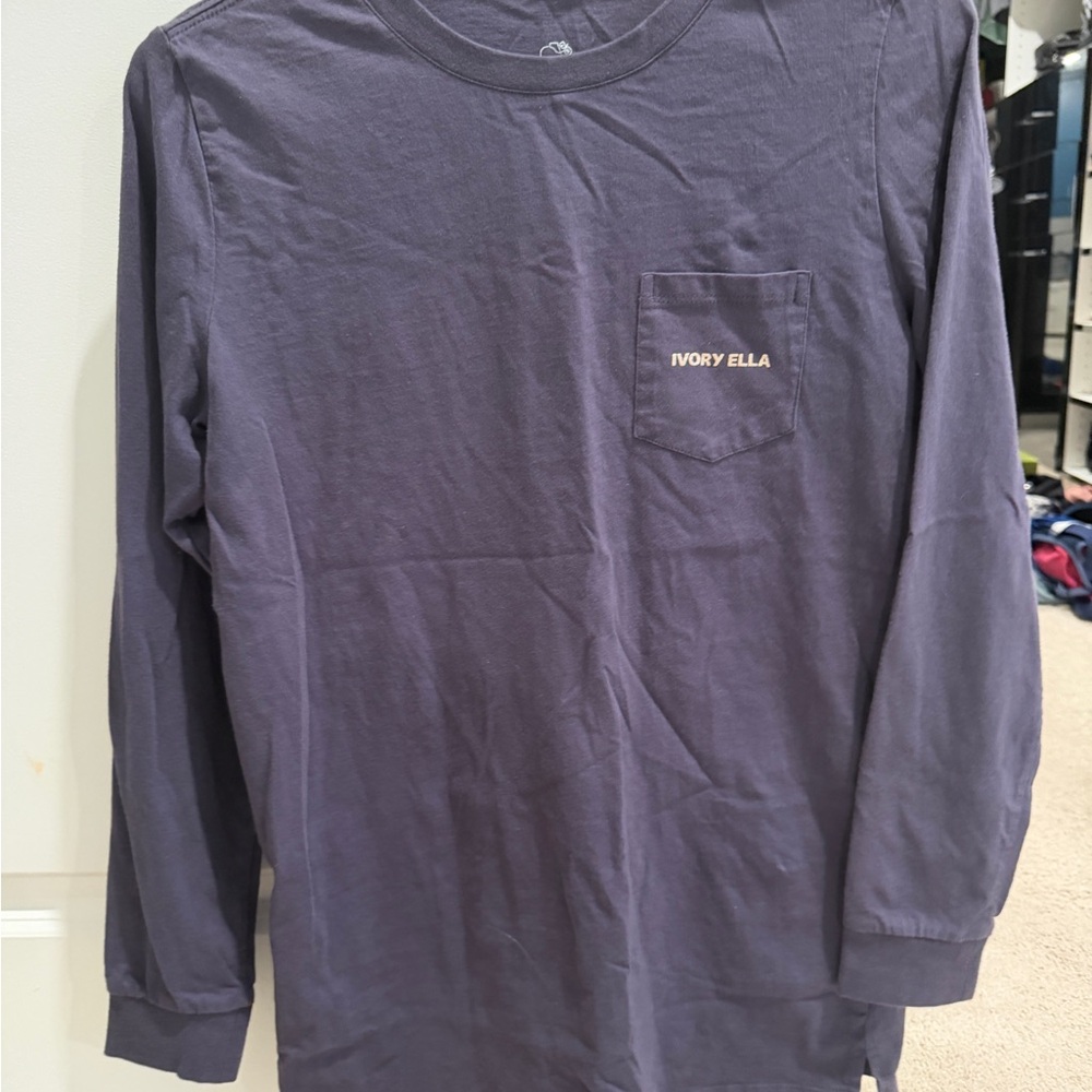 Ivory Ella Long Sleeve Shirt in Deep Purple